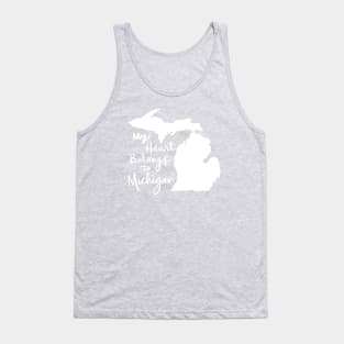 My Heart Belongs To Michigan: State Pride Tank Top